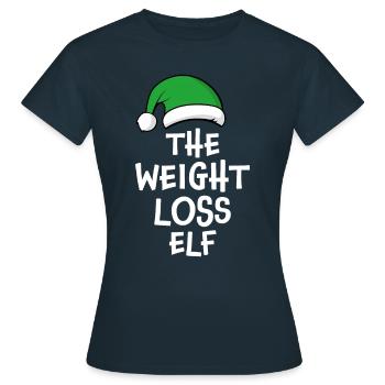 The Weight Loss Elf - Women's T-Shirt - navy - Front - AI Model Female 172 dark (172cm)