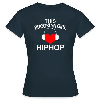 Cette fille Brooklyn aime le hip hop - T-shirt Femme - marine - Devant - AI Model Female 172 dark (172cm)
