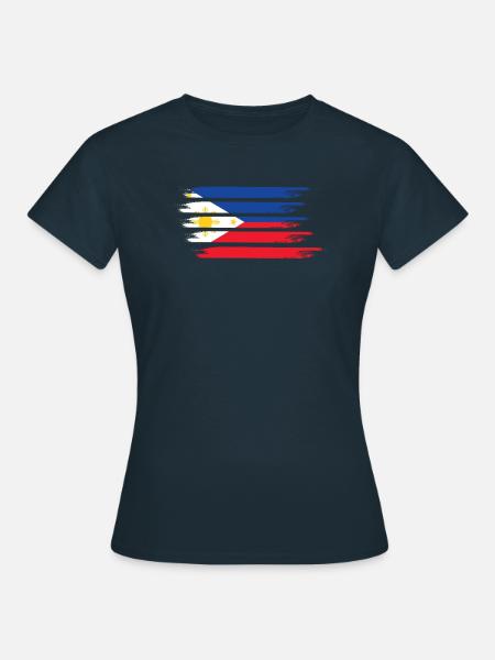Philippinen Flagge - Frauen T-Shirt - Navy