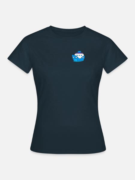 Kawaii Kreuzfahrtschiff Pocket - Frauen T-Shirt - Navy