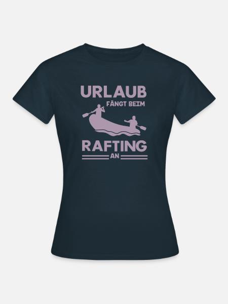 Rafting Abenteuer Schlauchboot Wassererlebnis - Frauen T-Shirt - Navy