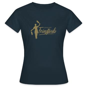 Spaß mit Feinstaub - Frauen T-Shirt - Navy - Vorne - AI Model Female 172 dark (172cm)