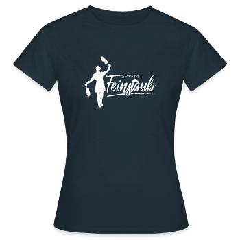 Spaß mit Feinstaub - Frauen T-Shirt - Navy - Vorne - AI Model Female 172 dark (172cm)