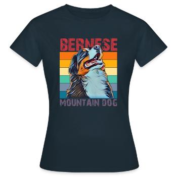 Crabot bernois de montagne - T-shirt Femme - marine - Devant - AI Model Female 172 dark (172cm)