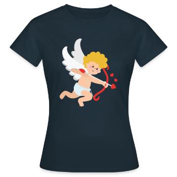 Amor Love Angel - Women's T-Shirt - navy - Front - AI Model Female 172 dark (172cm)