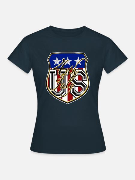 US 4th July - Frauen T-Shirt - Navy