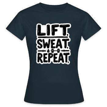 ENTRAÎNEMENT LIFT GYM - T-shirt Femme - marine - Devant - AI Model Female 172 dark (172cm)