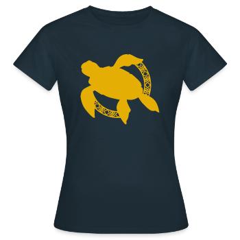 Tortue / Reptile - Reptile - T-shirt Femme - marine - Devant - AI Model Female 172 dark (172cm)