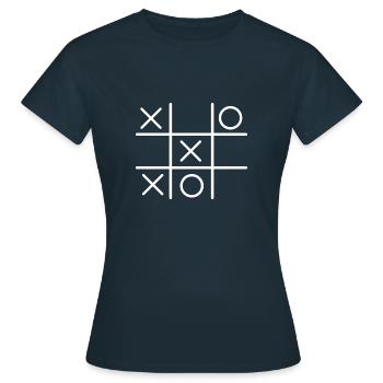 Tic Tac Zehe - Frauen T-Shirt - Navy - Vorne - AI Model Female 172 dark (172cm)