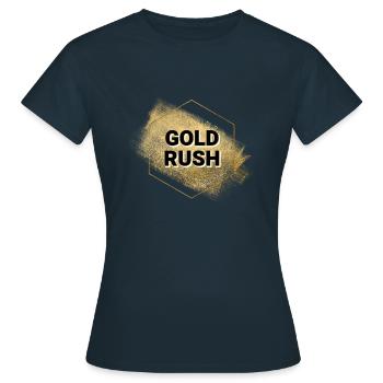 Goldrausch-Logo - Frauen T-Shirt - Navy - Vorne - AI Model Female 172 dark (172cm)