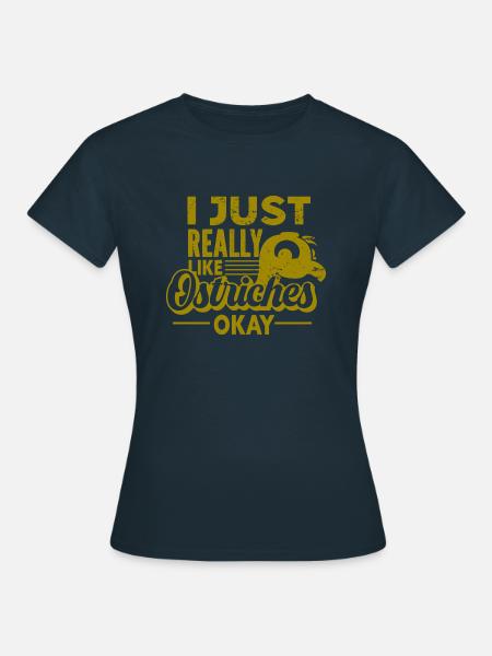 Strauß - Tiere - Frauen T-Shirt - Navy