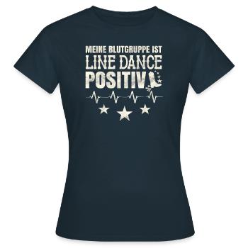 Linedance T-shirt, Geschenk, Geschenkidee, Girl - Frauen T-Shirt - Navy - Vorne - AI Model Female 172 dark (172cm)