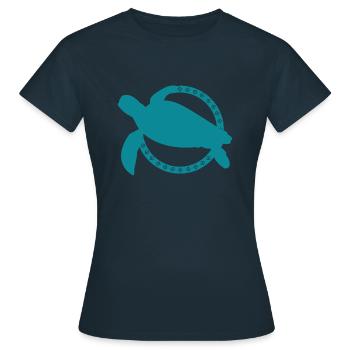 Tortue / Reptile - Reptile - T-shirt Femme - marine - Devant - AI Model Female 172 dark (172cm)