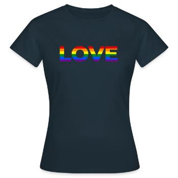 LOVE LGBT - T-shirt Femme - marine - Devant - AI Model Female 172 dark (172cm)