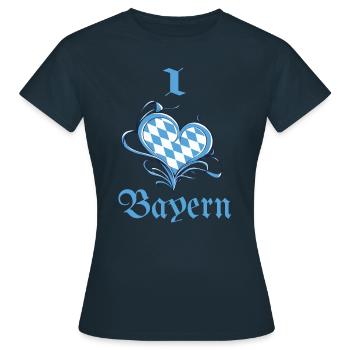 Bayer Amour - T-shirt Femme - marine - Devant - AI Model Female 172 dark (172cm)