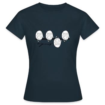 four birds - Women's T-Shirt - navy - Front - AI Model Female 172 dark (172cm)