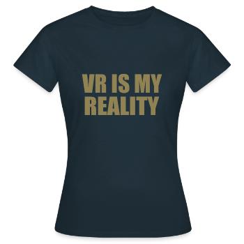 La réalité virtuelle est ma réalité - T-shirt Femme - marine - Devant - AI Model Female 172 dark (172cm)