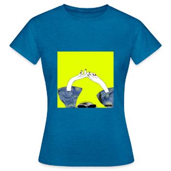 Ciel étoilé - T-shirt Femme - bleu saphir antique chiné - Devant - AI Model Female 172 dark (172cm)