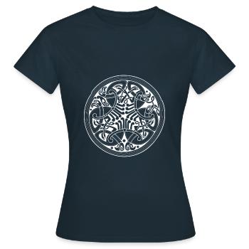 celtic symbol - Women's T-Shirt - navy - Front - AI Model Female 172 dark (172cm)