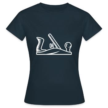 Hobel Design Schreiner Tischler - Frauen T-Shirt - Navy - Vorne - AI Model Female 172 dark (172cm)