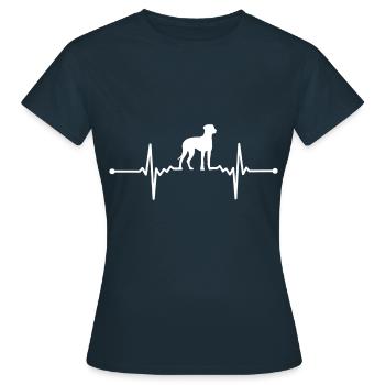 Rhodesian Ridgeback - Rhodesian Ridgeback - T-shirt Femme - marine - Devant - AI Model Female 172 dark (172cm)
