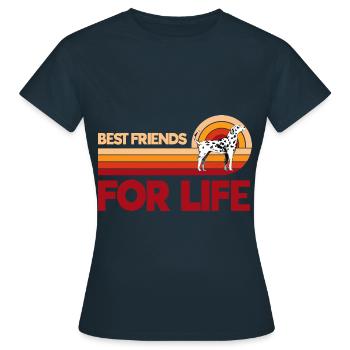 Meilleurs amis pour la vie Dalmatiens - T-shirt Femme - marine - Devant - AI Model Female 172 dark (172cm)
