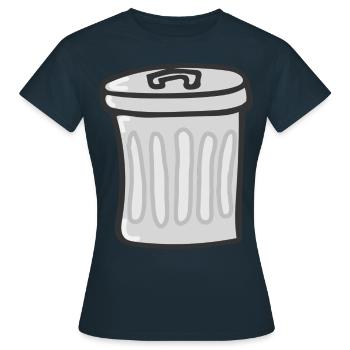 Poubelles - T-shirt Femme - marine - Devant - AI Model Female 172 dark (172cm)