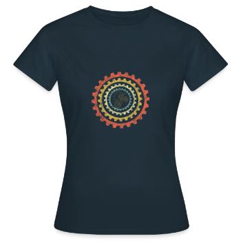 MTB Mountain Bike Enduro MTB Biker - Frauen T-Shirt - Navy - Vorne - AI Model Female 172 dark (172cm)