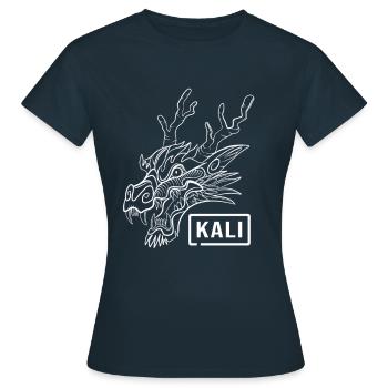 Administrateur informatique Kali Linux Tux Dragon Head - T-shirt Femme - marine - Devant - AI Model Female 172 dark (172cm)
