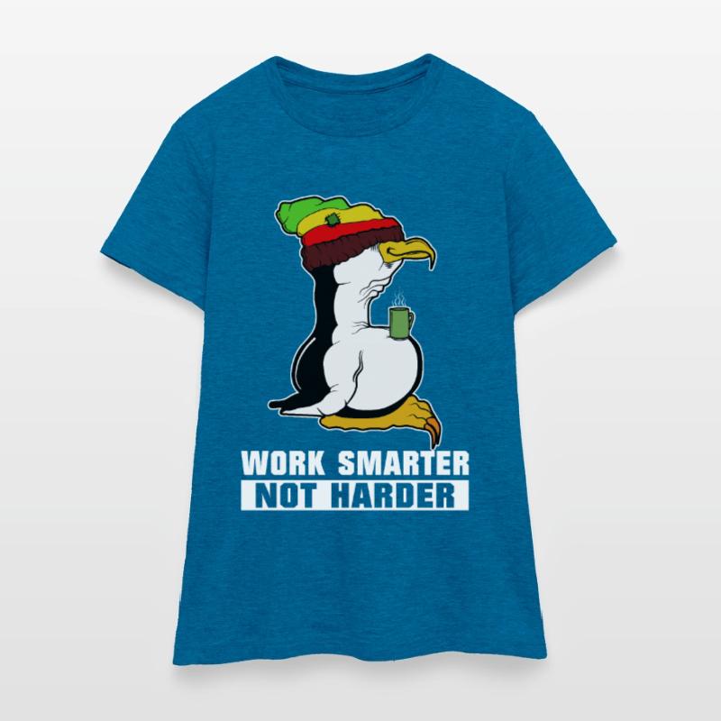 Linux penguin coffee break Rasta Informatik PC Nerd Women's T-Shirt