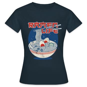 Ramen Life - T-shirt Femme - marine - Devant - AI Model Female 172 dark (172cm)