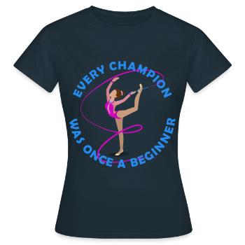 Gymnastique rythmique - T-shirt Femme - marine - Devant - AI Model Female 172 dark (172cm)