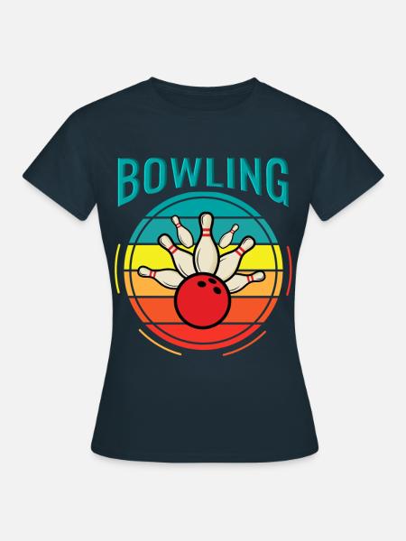 Bowling Retro - Frauen T-Shirt - Navy