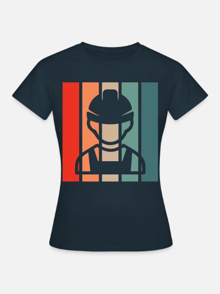 Bauarbeiter Retro - Frauen T-Shirt - Navy
