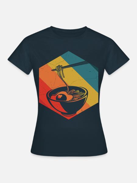 Ramen Retro - Frauen T-Shirt - Navy