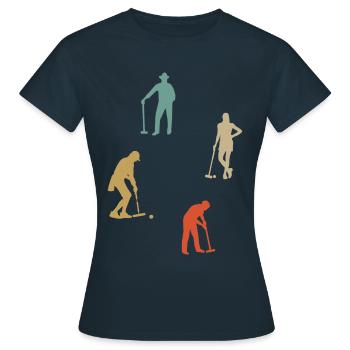 Krocket - Frauen T-Shirt - Navy - Vorne - AI Model Female 172 dark (172cm)