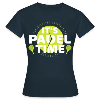 It's Padel Time Padel Zeit Noch eine Padel Game - Frauen T-Shirt - Navy - Vorne - AI Model Female 172 dark (172cm)