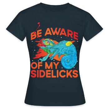 Soyez conscient de mes Sidelicks - T-shirt Femme - marine - Devant - AI Model Female 172 dark (172cm)
