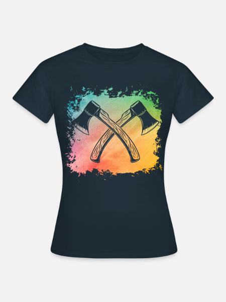 Axtwerfen Retro - Frauen T-Shirt - Navy