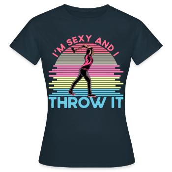 Je suis sexy et je le jette - T-shirt Femme - marine - Devant - AI Model Female 172 dark (172cm)