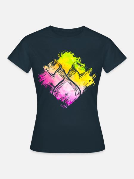 Axtwerfen - Frauen T-Shirt - Navy