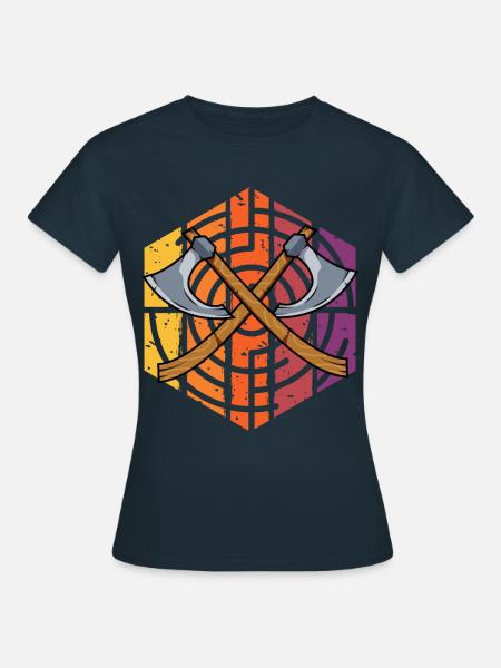 Axtwerfen Retro - Frauen T-Shirt - Navy