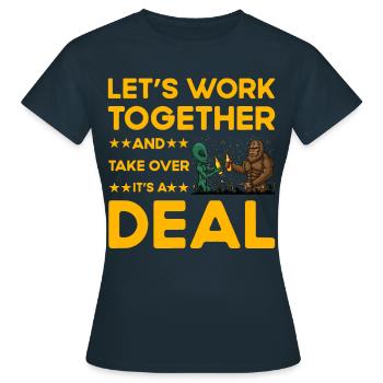Alien Citation drôle - T-shirt Femme - marine - Devant - AI Model Female 172 dark (172cm)
