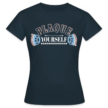 Zahntechniker in der Zahnarzt Praxis Plaque - Frauen T-Shirt - Navy - Vorne - AI Model Female 172 dark (172cm)
