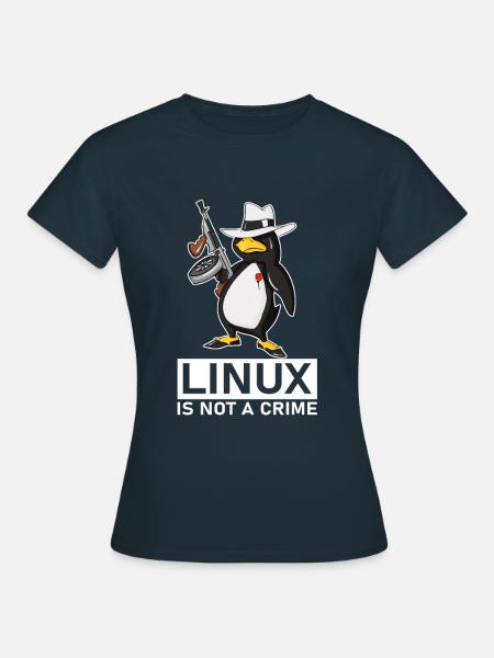Linux is Not A Crime Linux Tux Penguin - Frauen T-Shirt - Navy