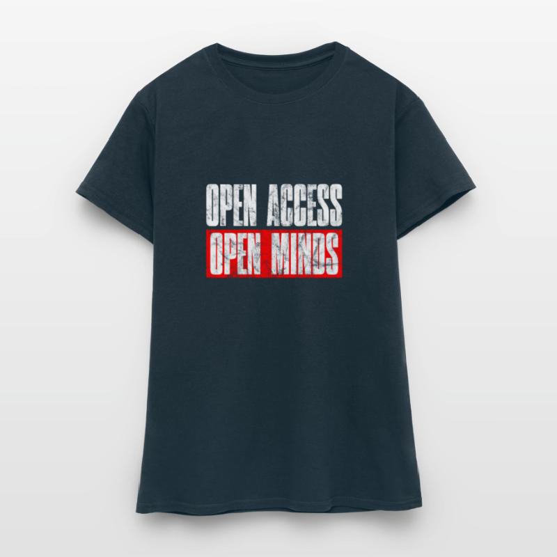 Open Access Open Mind for Hacker and Coder Frauen T-Shirt