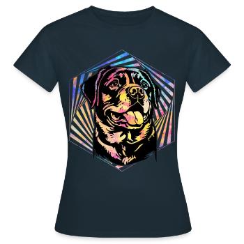 Rottweiler - Frauen T-Shirt - Navy - Vorne - AI Model Female 172 dark (172cm)