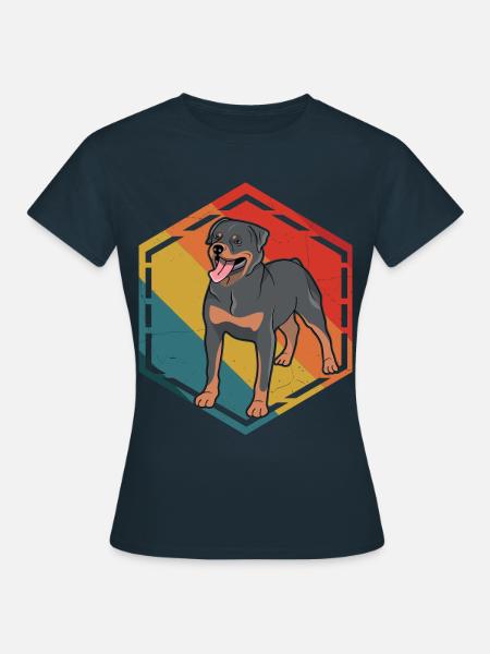 Rottweiler Retro - Frauen T-Shirt - Navy