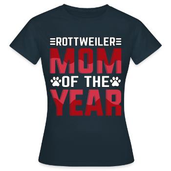 Maman de l’année Rottweiler - T-shirt Femme - marine - Devant - AI Model Female 172 dark (172cm)