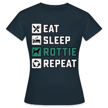 Manger dormir pourri Répéter - T-shirt Femme - marine - Devant - AI Model Female 172 dark (172cm)
